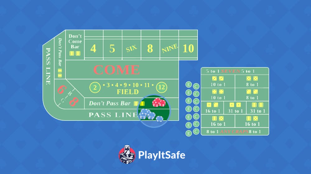pass dont pass bet on craps table