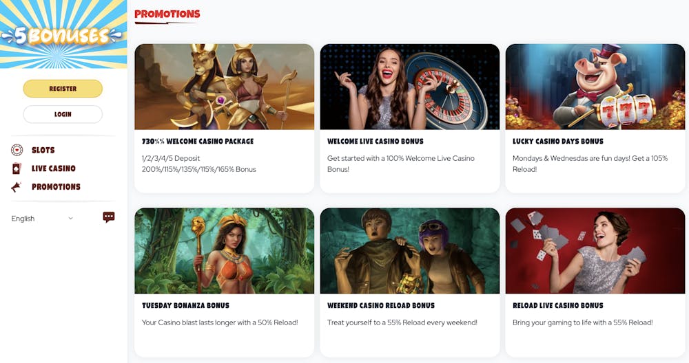 5bonuses sign up bonus