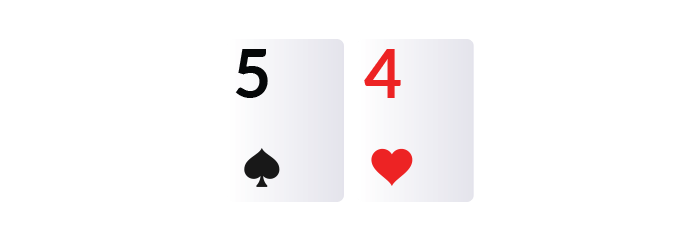 five and four cards