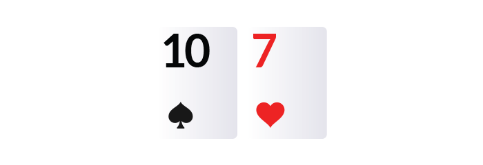 ten and seven cards