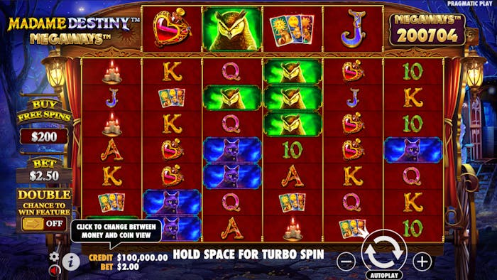 madame destiny megaways slot symbols