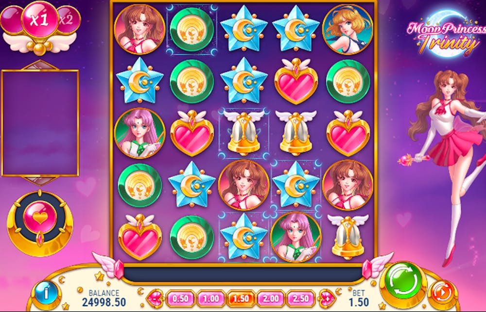moon princess grid style pokie reel