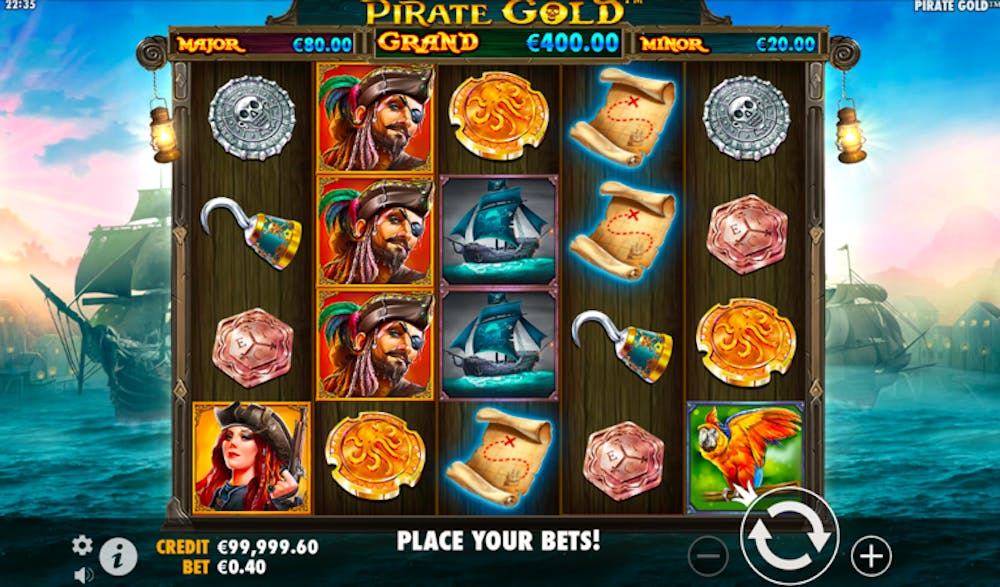 Pirate Gold Slot: RTP, Paylines, Features & Free Play logo