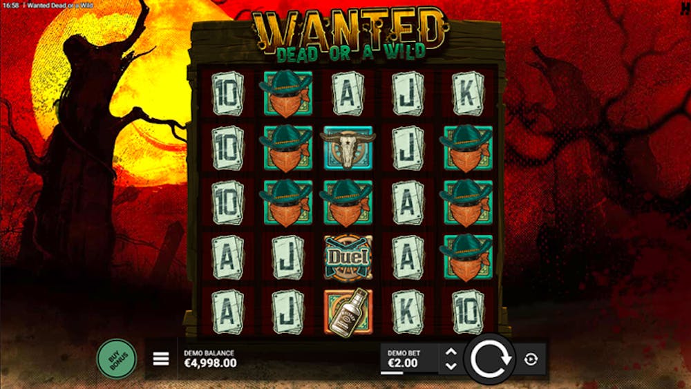 wanted dead or wilds cascading reels