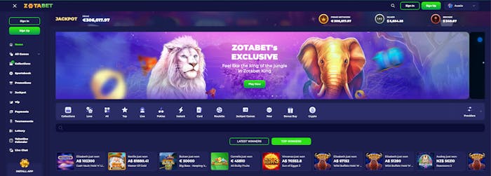 zotabet home page